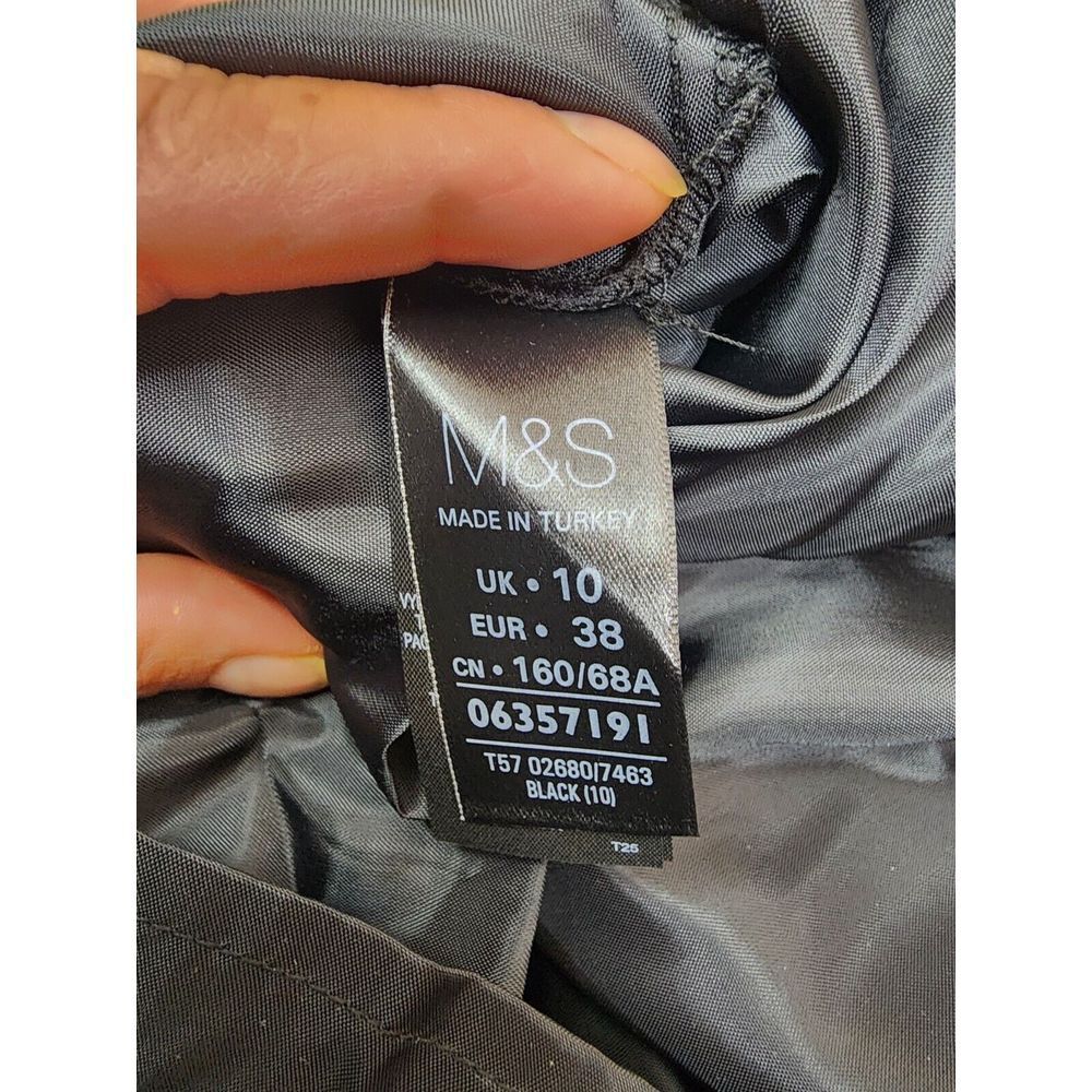 M&S Faux Leather Laser Cut Mini Skirt Y2K S/6 - Picture 10 of 14